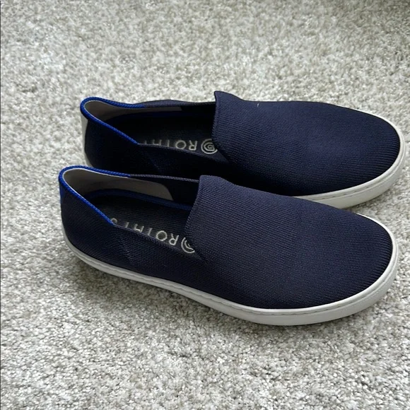Rothy's Navy Blue Slip-On Sneakers - Picture 1 of 9